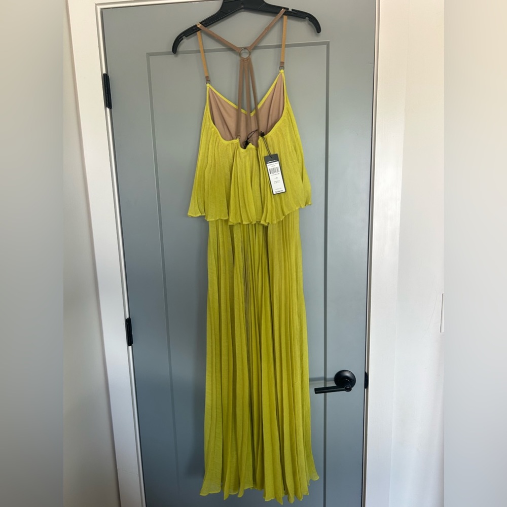 BCBGMAXAZRIA Joelle Dark Lime Maxi Dress - Picture 4 of 7